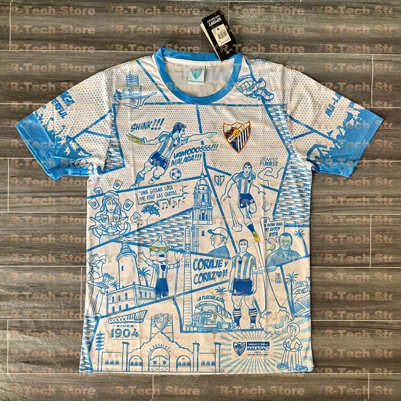 

Malaga 25-26 Unisex Blue Special Version Football Jersey Casual Training T-Shirt Comfortable Fit for Adult Outdoor Sports