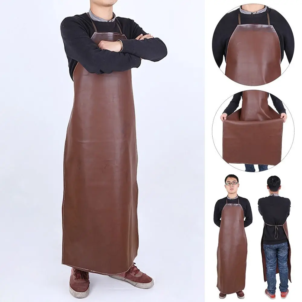 Thermal Insulation Leather Welding Apron Safety Flame Resistant Anti Scalding Aprons Welder Protective Aprons Welder Protection