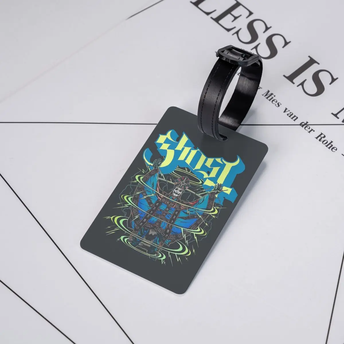 

Бирки для багажа Rock Band Ghost BC, аксессуары для чемоданов, этикетки для путешествий, держатели для багажных бирок, идентификационные бирки с именем и адресом