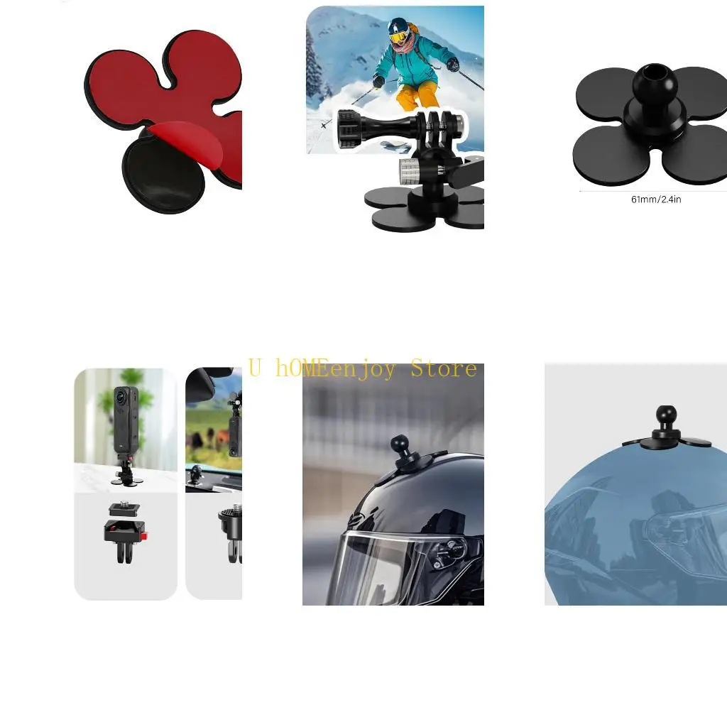 B0KF Camera Mounting 3-Claw Freely Adjustable Flexible Adhesive Base 300g Bearing