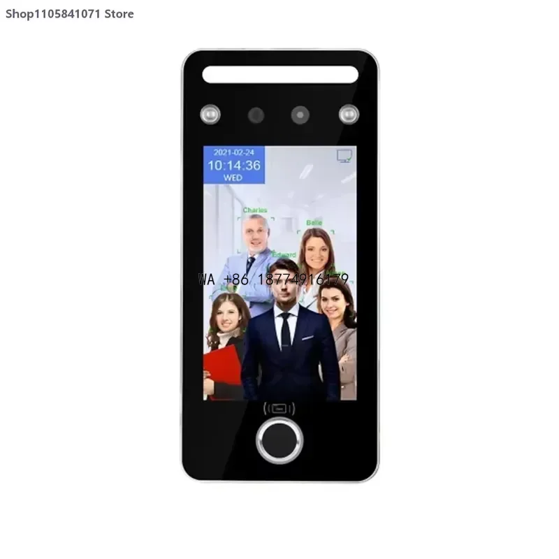 wmwmnu AI Dynamic Face Recognition Access Control Fingerprint Reader with 5-Inch Display and Software