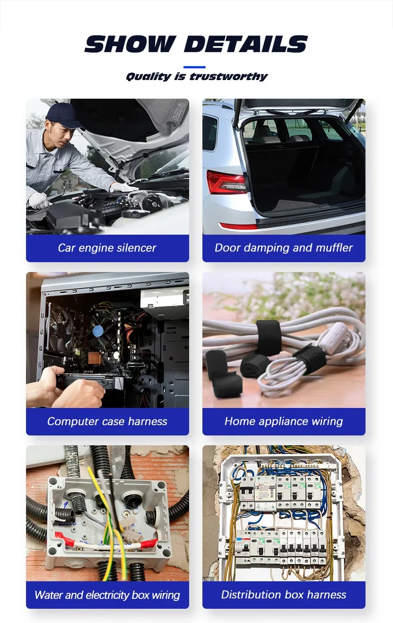 Nastro elettrico Nastro per imbracatura resistente al calore Nastro isolante in tessuto automobilistico Nastro adesivo impermeabile resistente al rumore