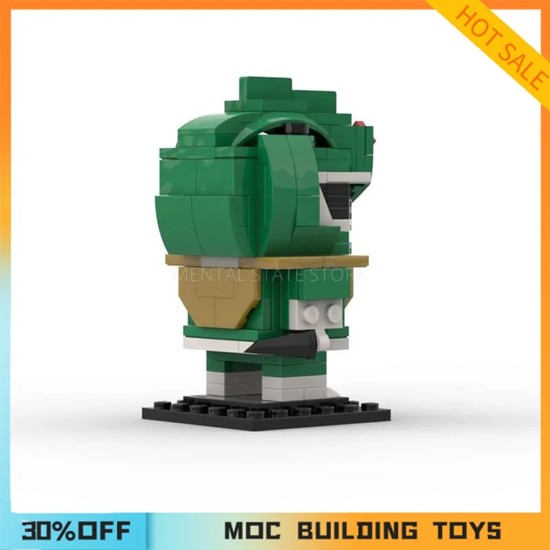 129PCS Customized MOC Green Ranger Film Characters Building Blocks Technology Bricks Creative Assembly Toys Holiday Gifts