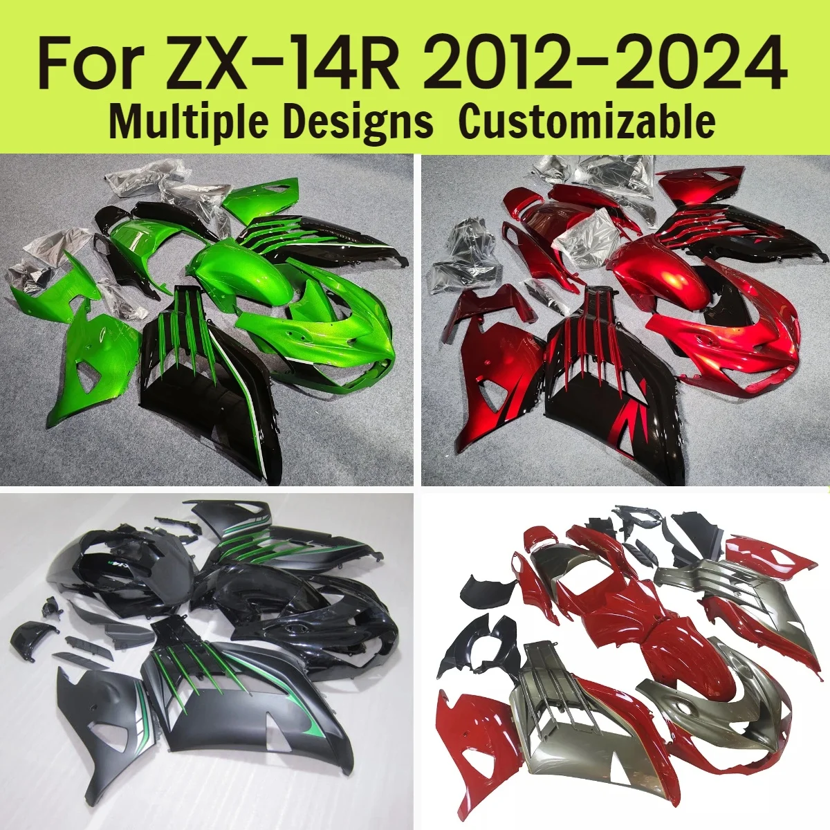 

Cool Fairing Set ZX 14R 2012-2024 Motorcycle Fairings Kit Injection Cowling for Kawasaki ZX14R 12-24