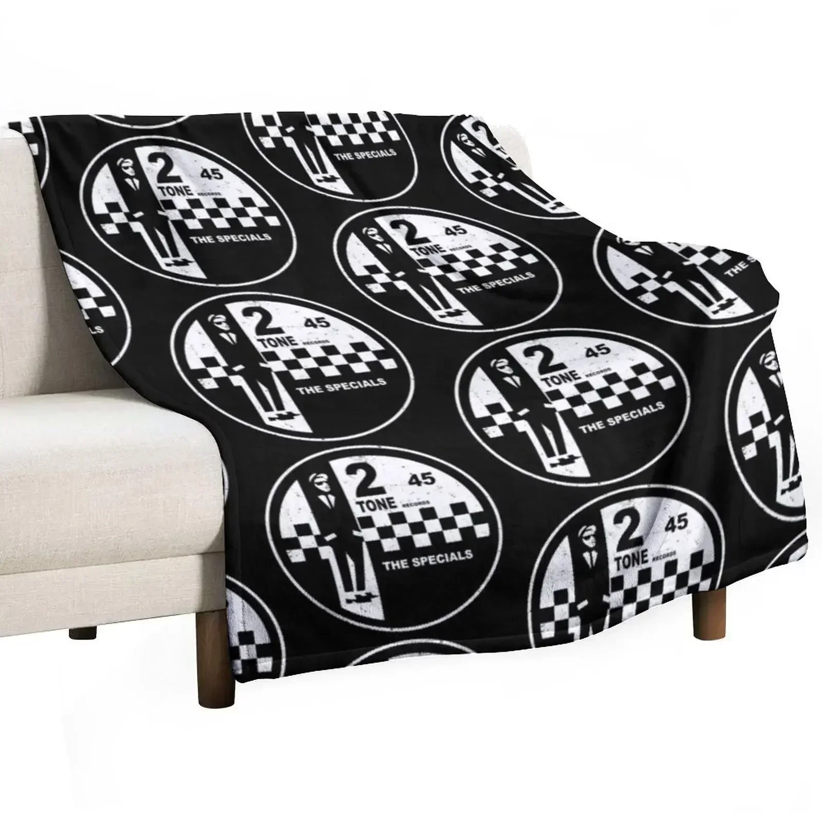 2 tone records the specials Throw Blanket Weighted Loose Single Decorative Sofa Bed linens Sofa Blankets