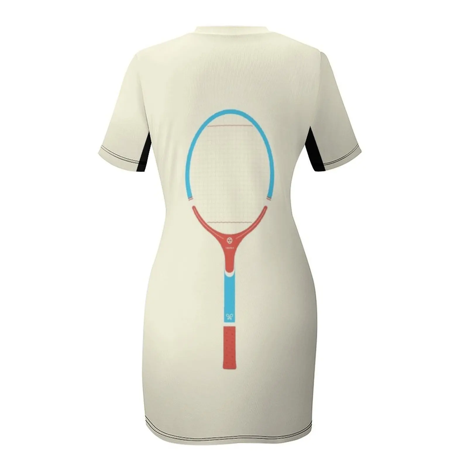 Robe de Raquette de Tennis Rétro Vintage en Bois pour Femme, Tenue de Bal Élégante à Manches Courtes, 2025