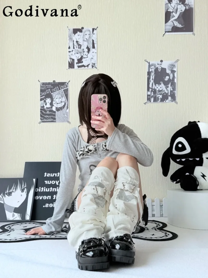 ถุงเท้าผ้าแคนวาสสไตล์ญี่ปุ่น Y2K ซับคัลเจอร์ โลลิต้า สำหรับสาวหวานเท่  แบบ JK ยูนิฟอร์ม  ใส่ได้หลายโอกาส