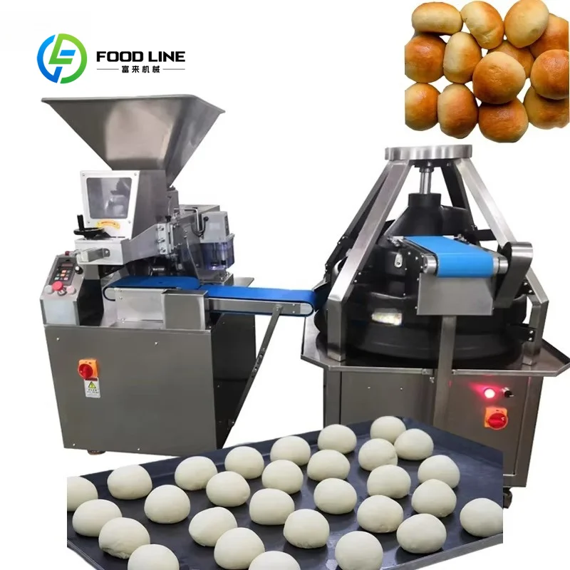 Industrial High Efficiency Conical Dough Processing Machine Pizza Dough Cutting Rounding Unit for Dough Ball Manufacturing