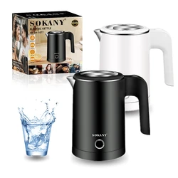 Mini Electric Kettle Hot Water Coffee Tea Thermo Pot Stainless Steel Quick Boiling Auto Shut-Off Smart Kettle Boiler