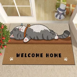 Alfombrilla de entrada de animales de cartón, alfombra de bienvenida para puerta de entrada de gato y perro, elimina el polvo y el agua para interiores y exteriores, 40x60cm