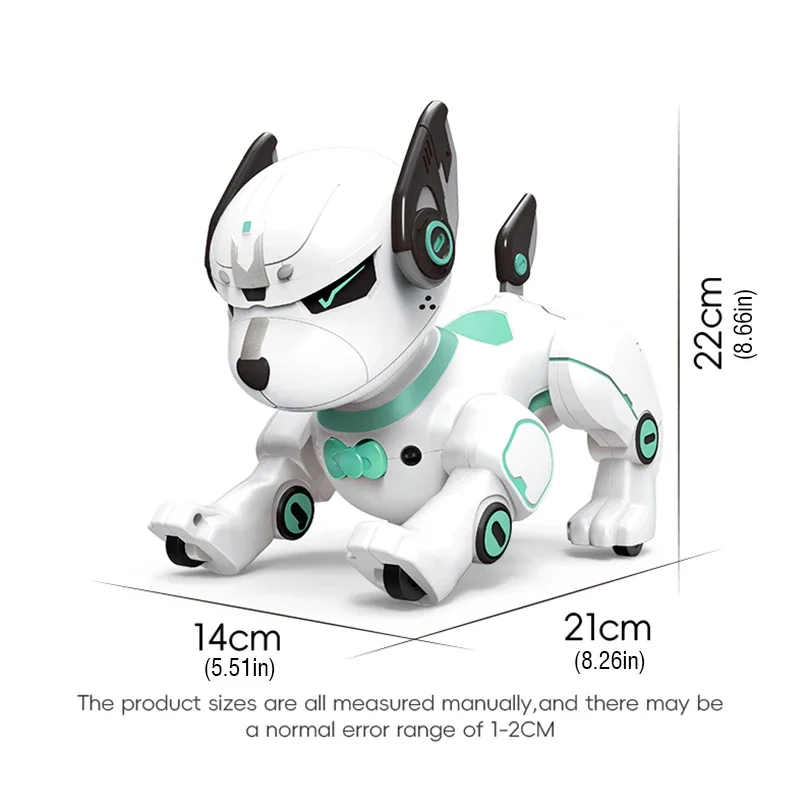 RC Robot Stunt Electronic Dog, Programa de brinquedos de caminhada e dança, Controle remoto inteligente, Brinquedos de cachorro elétrico para criança