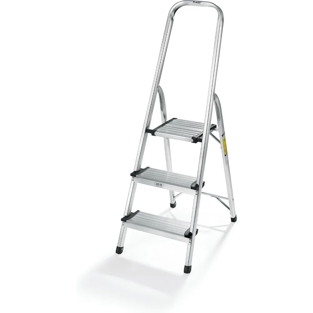 

Step Stool，LDR-3500RM Ultralight 3-Step Stool, 52.5" Tall, 24.5" Top Step, Aluminum16.5"W x 52.65"H