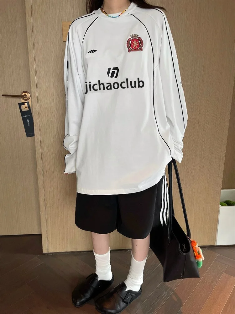 

Manley 24SS Long Sve T-irt Embroidered Base Layer irt Bla White Manchester United Collaboration Fooall Theme Breat...