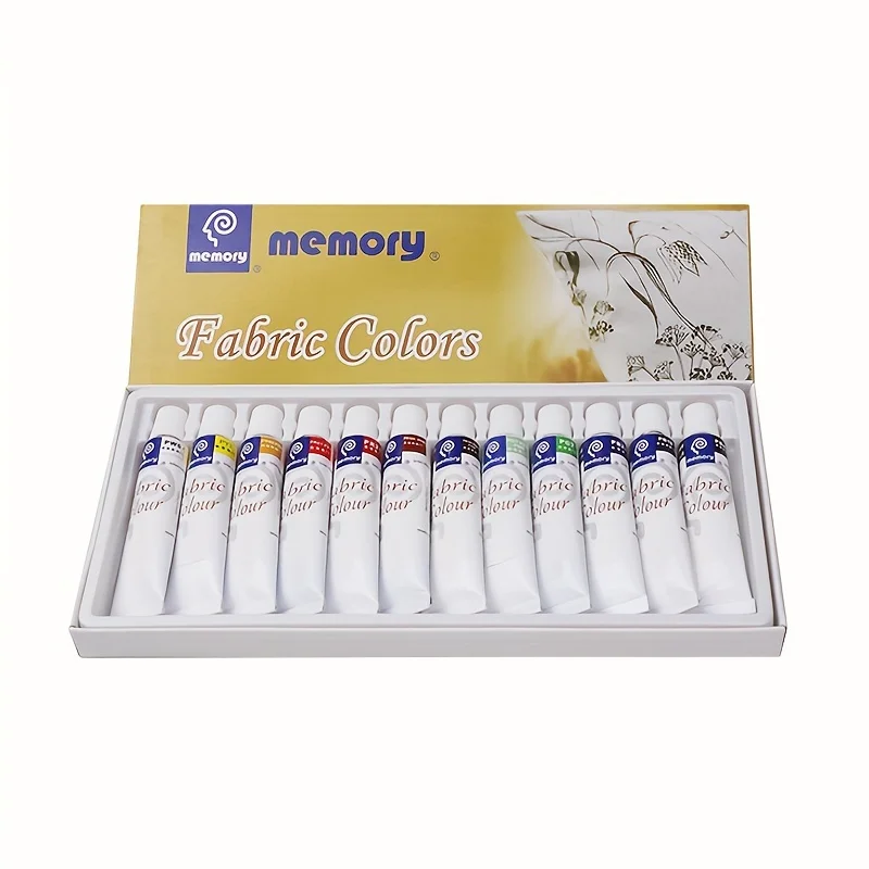 12 Lovely Colors Fabric Paint - Perfect for Memory Making on Clothing And Accessories