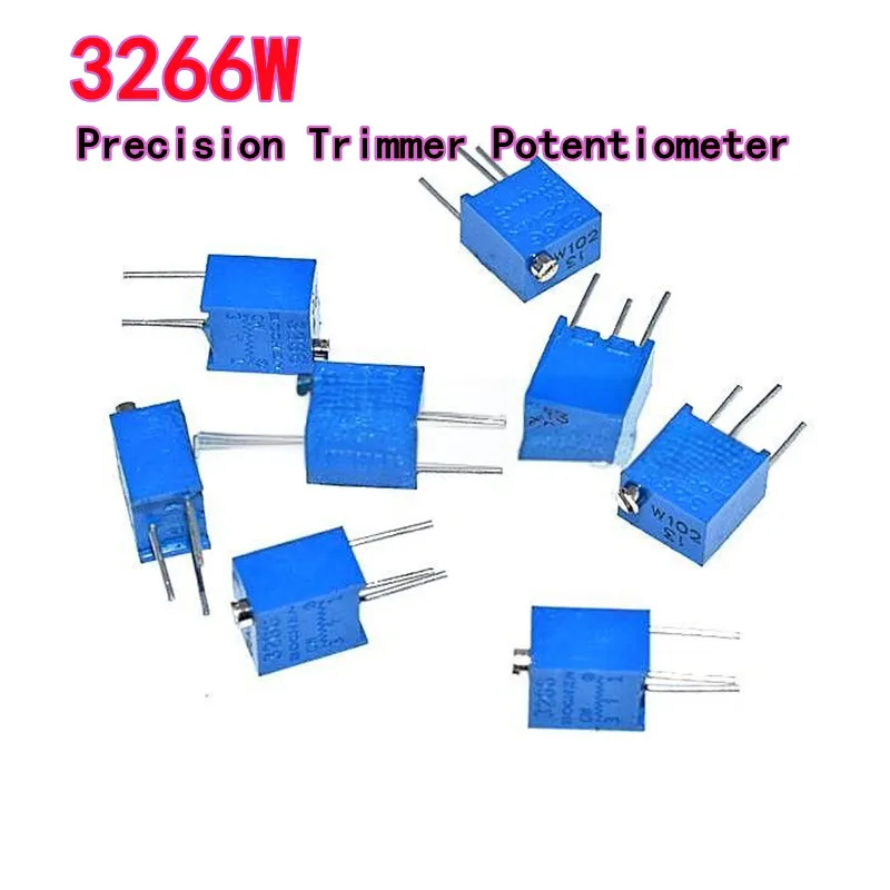 10PCS 3266W Precision Trimmer Potentiometer Adjustable Variable Resistor 1K 2K 5K 10K 50K 100K 200K 500K 1M 102 502 103
