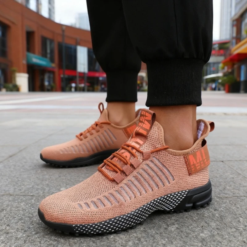 

Модные мужские кроссовки, легкие дышащие, быстросохнущие, амортизирующие кроссовки с сеткой, нескользящая мужская обувь для фитнеса и тренировок