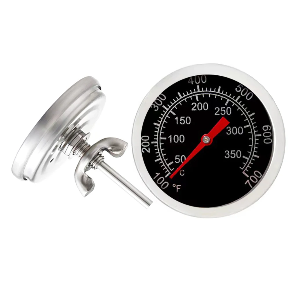 50 ℃-350 ℃/100 ° f-700 ° f 52mm czarny termometr do pizzy Grill piec na drewno opałowe ze stali nierdzewnej Grill Test temperatury