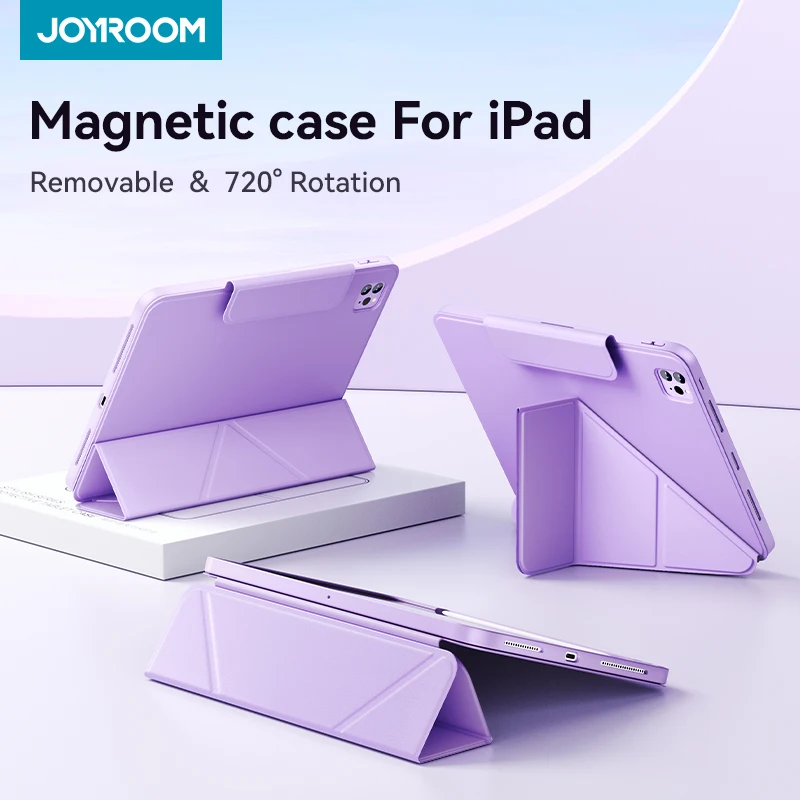 Joyroom Removable Magnetic case For iPad Case for iPad 7th 8th 9th 10th Generation For iPad Pro 4th 5th 6th 12.9in 720° Rotation