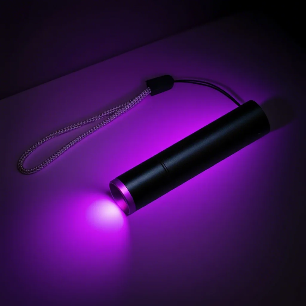 2 PACK Mini UV Flashlight B10 Black Light 365nm 395nm Ultraviolet Pocket EDC Lantern for Mark ID Check Resin Curing