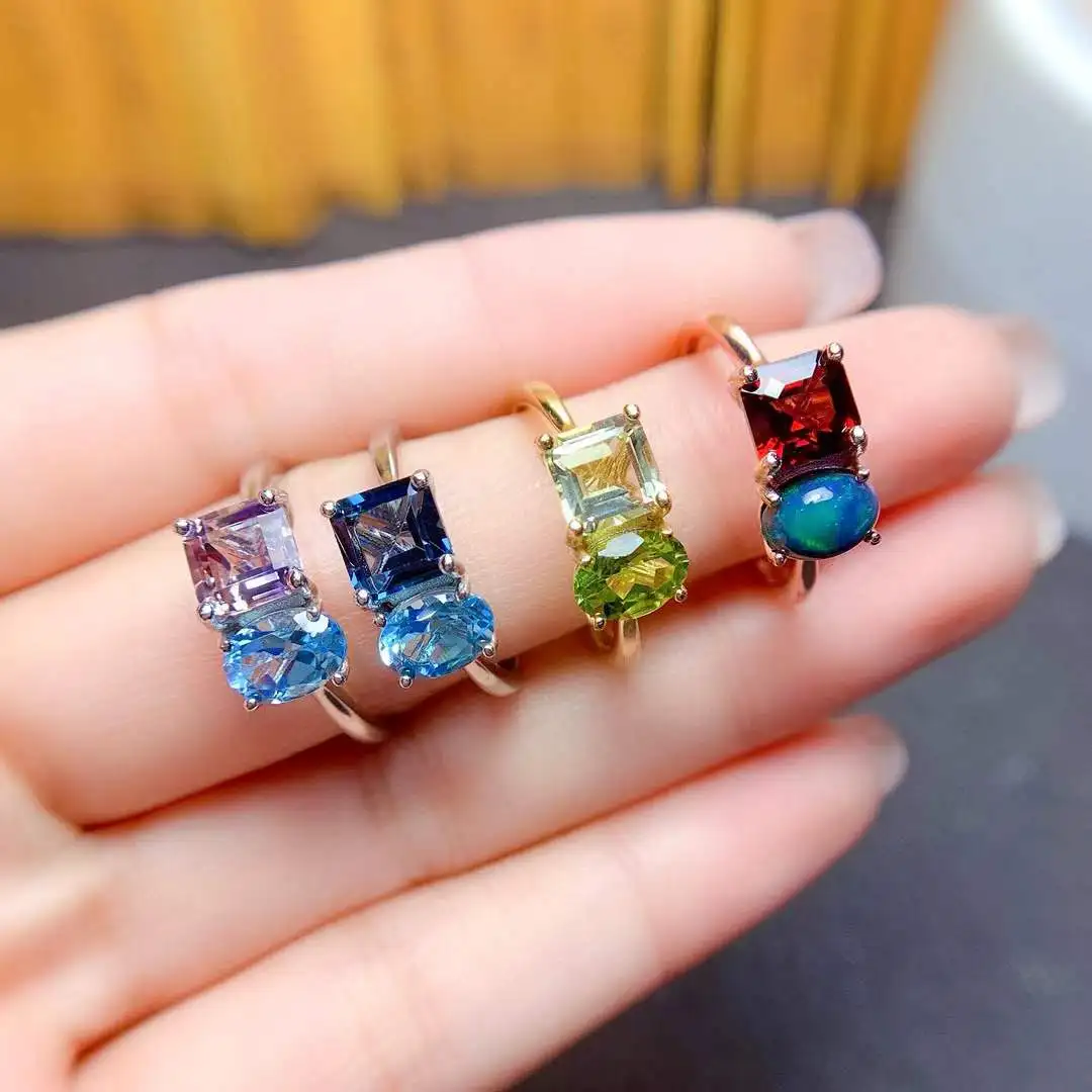 

The Best Party Gift New ArrivNew Coming Opal Ring Natural Real Opal 925 Sterling Silver Delicate Women Wedding ring Fine Jewelry