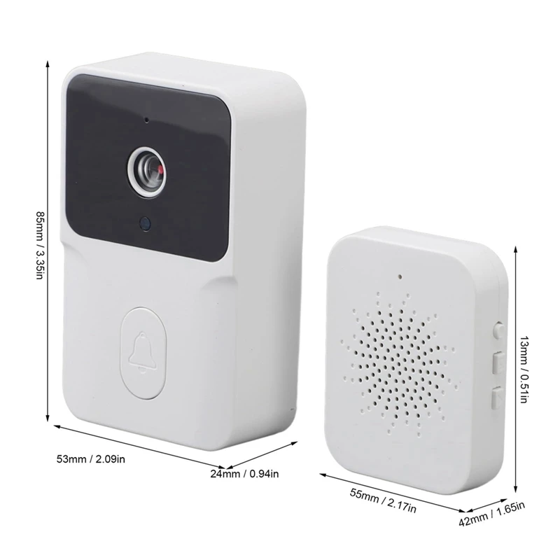 Tuya Smart Doorbell With HD Night Vision WIFI 2-Way Intercom Real-Time Viewing For Home Security System