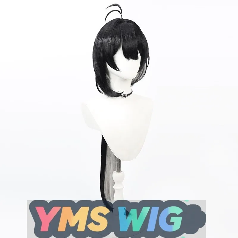 【MMS WIG】 Perruque de cosplay errante féminine de résonateur Ming Chao noire avec reflets tête de méduse de style cuir chevelu