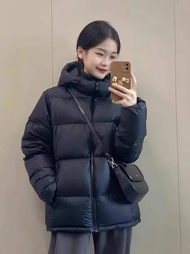 

Down and cotton jacket for women in winter 2025 new Korean style high-end short hooded cotton jacket jacket