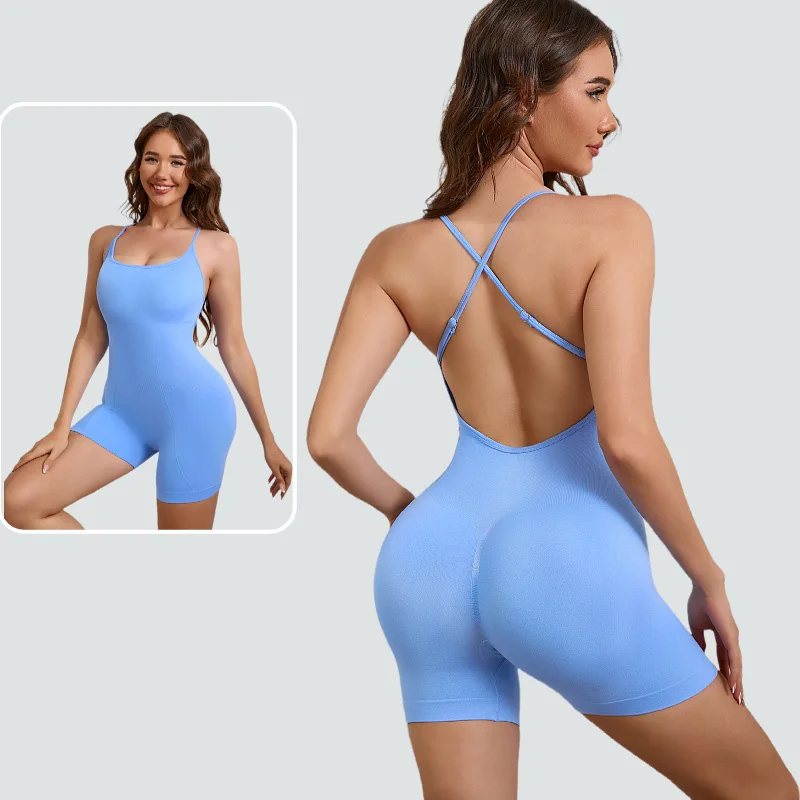 

Женский спортивный костюм для йоги, однотонный спортивный костюм без рукавов, высокоэластичный спортивный костюм для женщин, леггинсы, тренировочная одежда, спортивная одежда