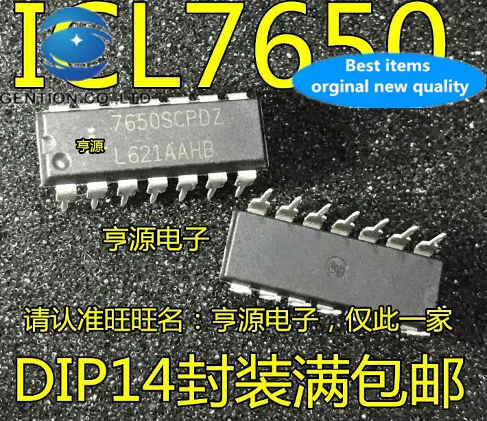 

10 шт. 100% оригинал, новый в наличии ICL7650 7650SCPDZ ICL7650SCPDZ чип операционного усилителя DIP-14