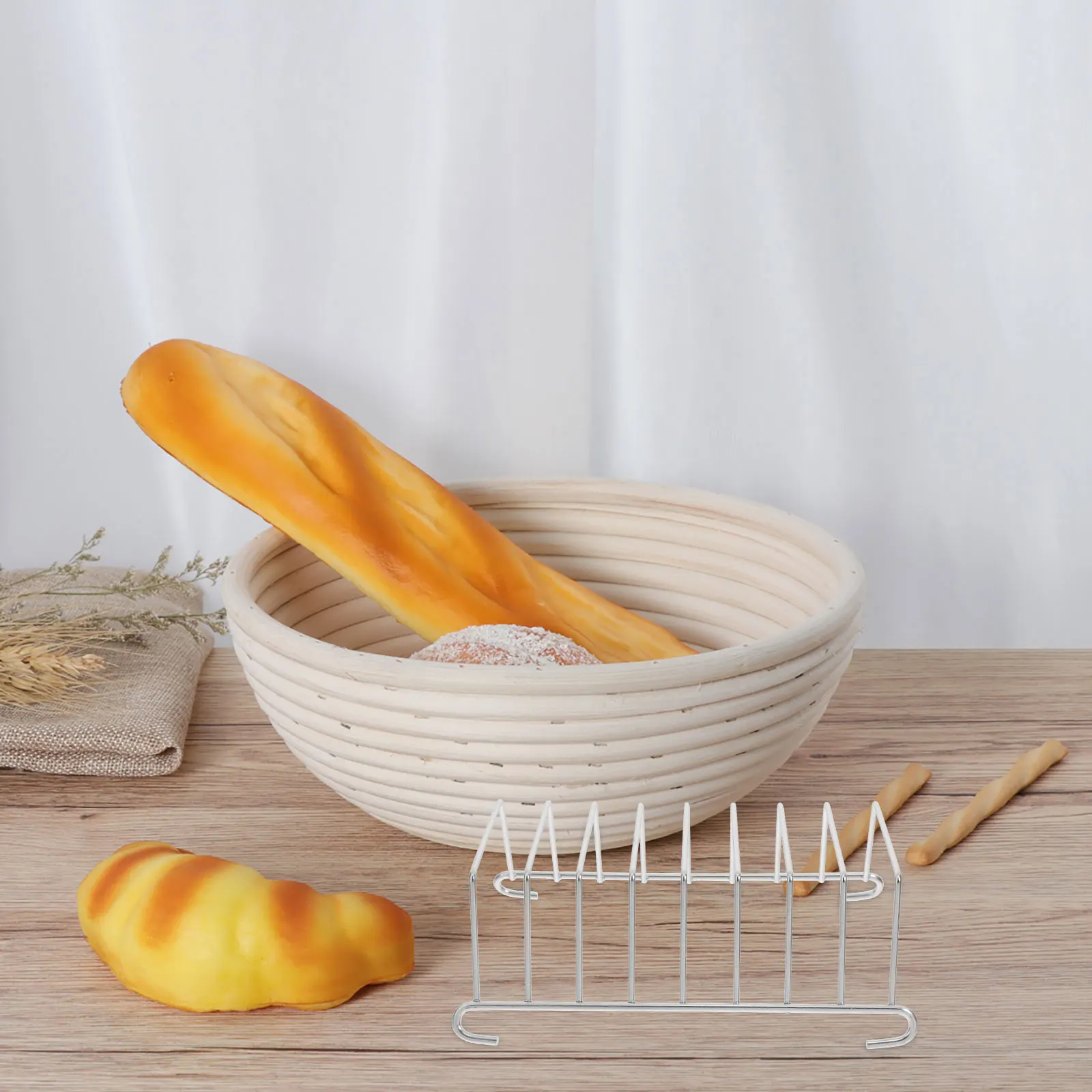 2Pcs Stainless Steel Toast Rack Unique Shape Bread Holder Kitchen Supply Desktop Toast Storage Stand Household Kitchen Tool