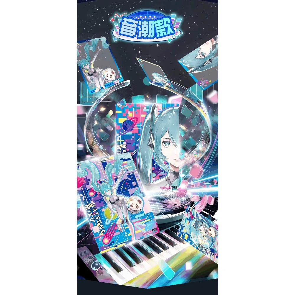 Nuevas tarjetas de colección Kayou genuinas de Hatsune Miku Future with You, serie de fotos de concierto, tarjetas con dijes de cantante Virtual Idol, regalos para niños