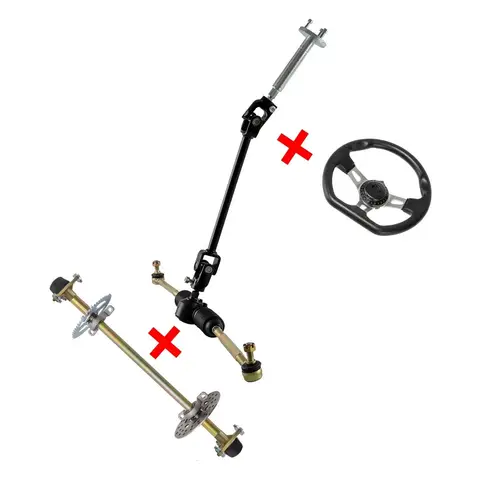 32-tums ATV Quad Gokart Bakaxelsats & Rattnavsats & 7-tums Fälgdäck för DIY Drift Trike ATV Quad Golfbil Buggy 10 best sales Go Cart-kit - №9