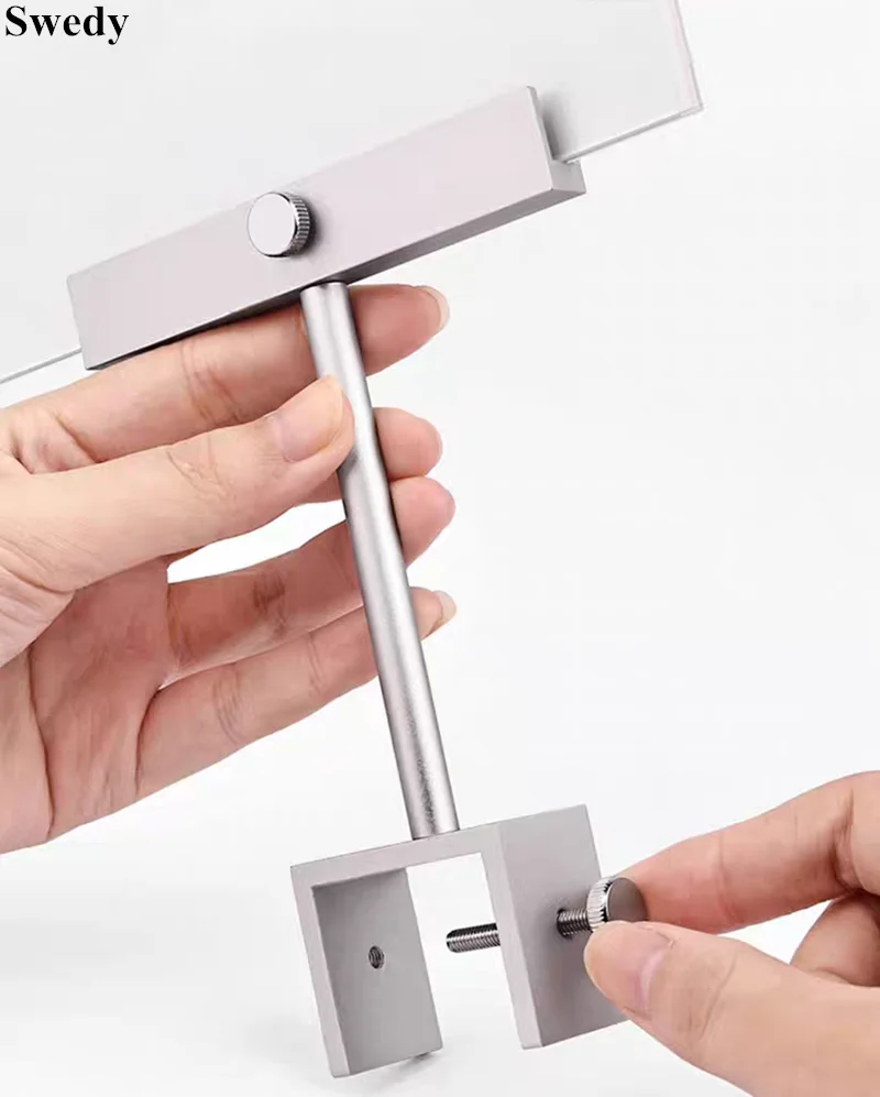 3 Pieces Stainless Steel KT Board Display Clip Support Metal Tube Shelf Sign Holder Advertising Price List KT Board POP Clip