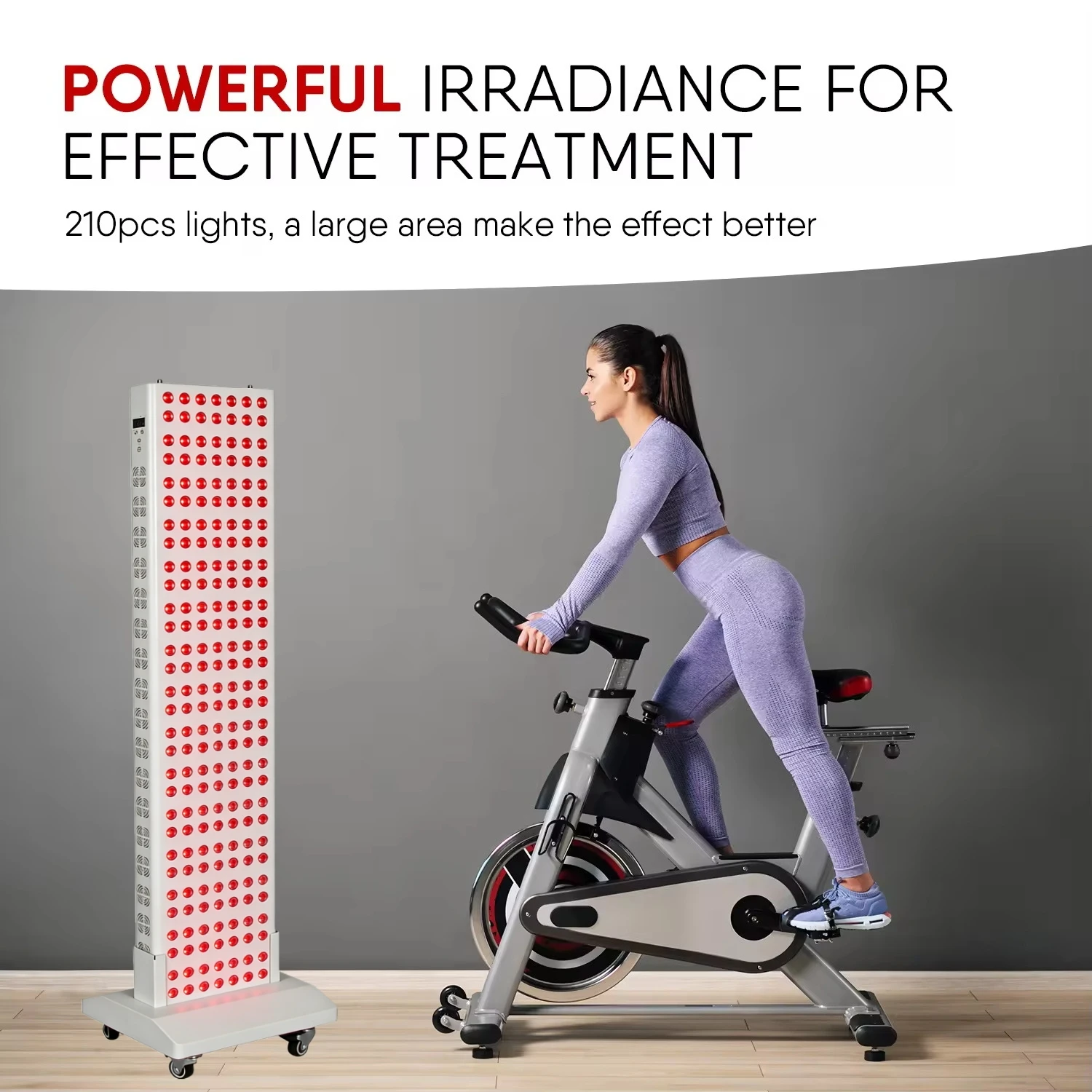 Panel do terapii światłem czerwonym LED z timerem, regulacją jasności, podwójnymi chipami LED 70/140/210, 660nm 630nm 850nm bliskie podczerwień do twarzy i całego ciała