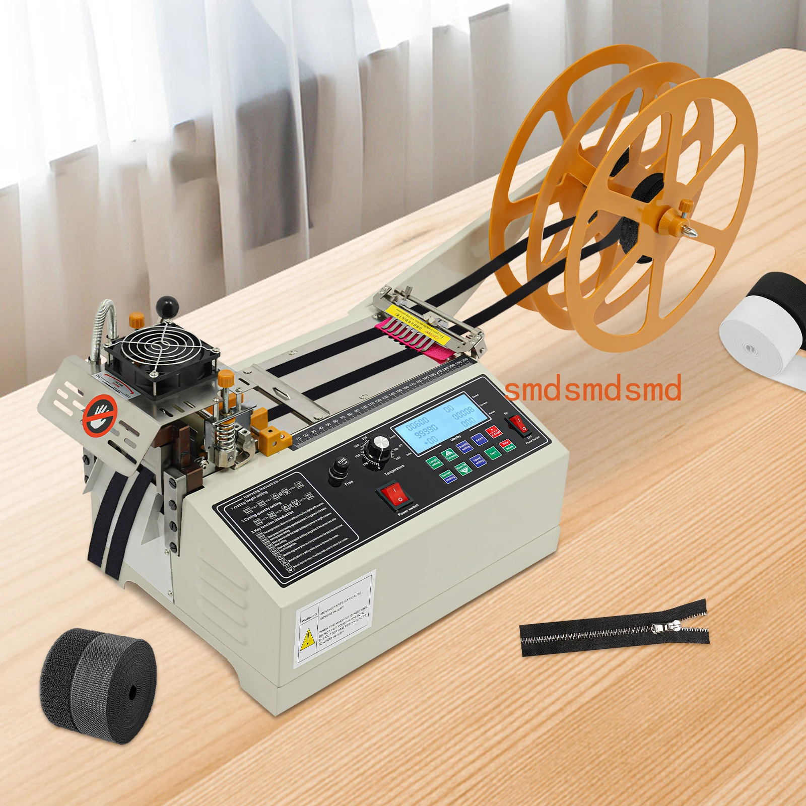 Webbing Cutting Machine,Automatic Hot and Cold Tape Cutter,Automatic Ribbon Belt Fabric Cutter,for Cutting Ropes and Belts