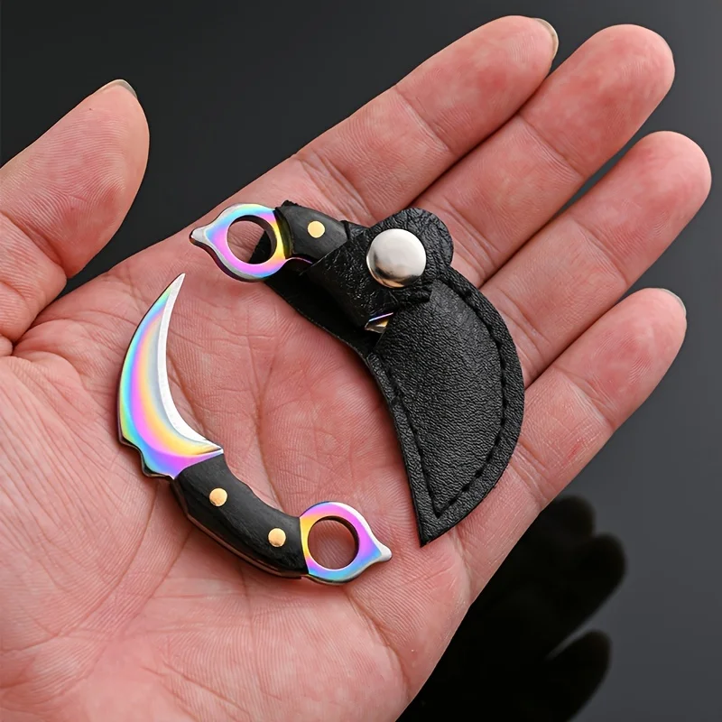 سكين صغير المفاتيح سكين جيب التخييم في الهواء الطلق أدوات تكتيكية لحفظ الحياة المحمولة سكين مقشرة شفرة مثبتة أداة EDC متعددة #2