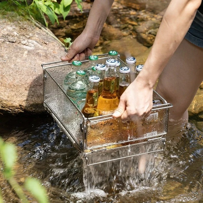 

CK-24 Уличный настольный блок IGT, комбинированная многофункциональная корзина для фильтра для воды, сетчатая клетка для хранения из нержавеющей стали 304.