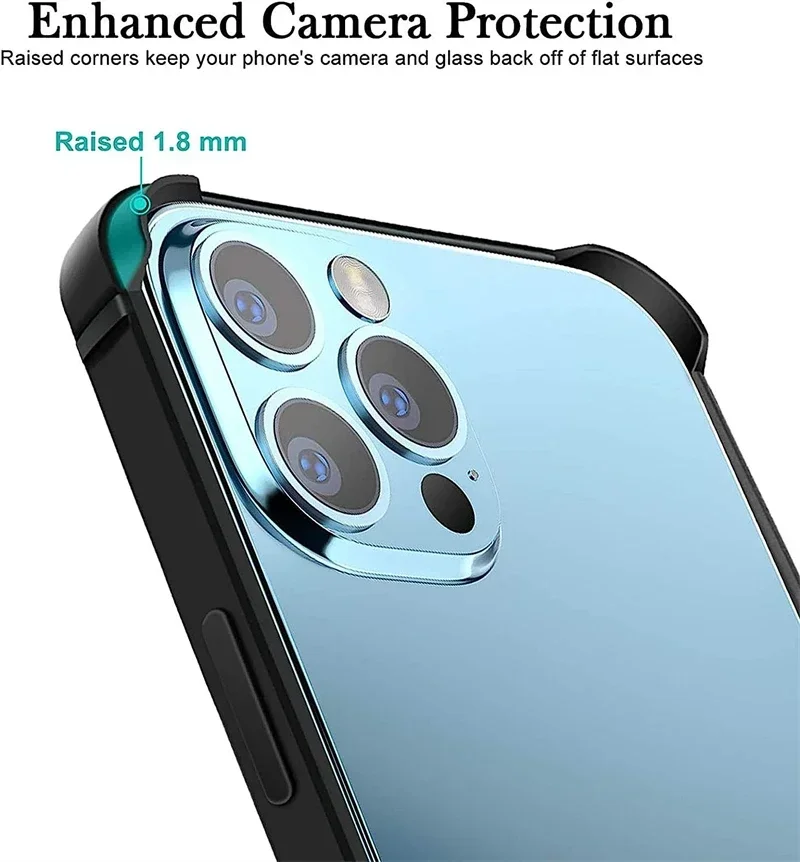 Custodia paraurti in metallo con telaio in lega di alluminio per IPhone 16 15 14 13 12 11 Pro Max Plus E 16E 16Pro I16 ProMax Cover interna morbida per telefono