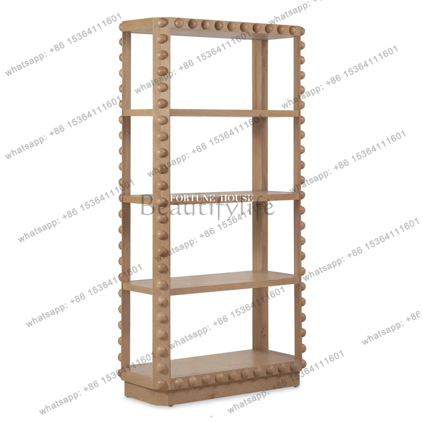 PG American modern simple solid wood multi-layer bookshelf living room display decorative display cabinet home storage