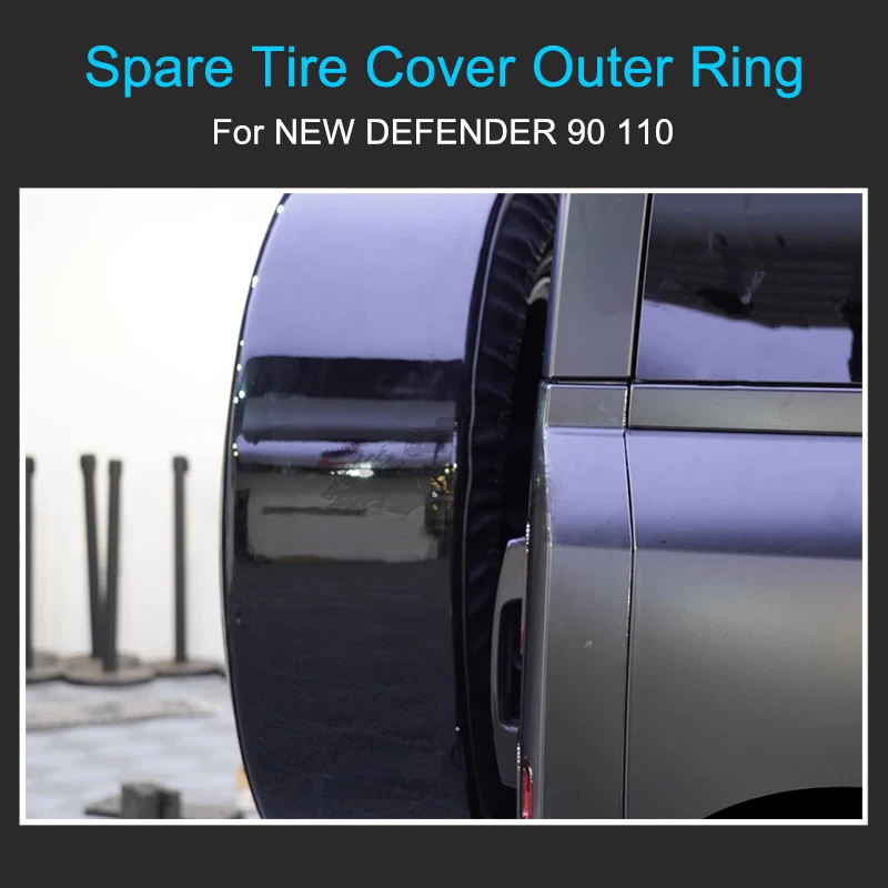 Spare Tire Cover Stainless SteelOuter Ring for Land Rover Defender 90 110 2020-2023