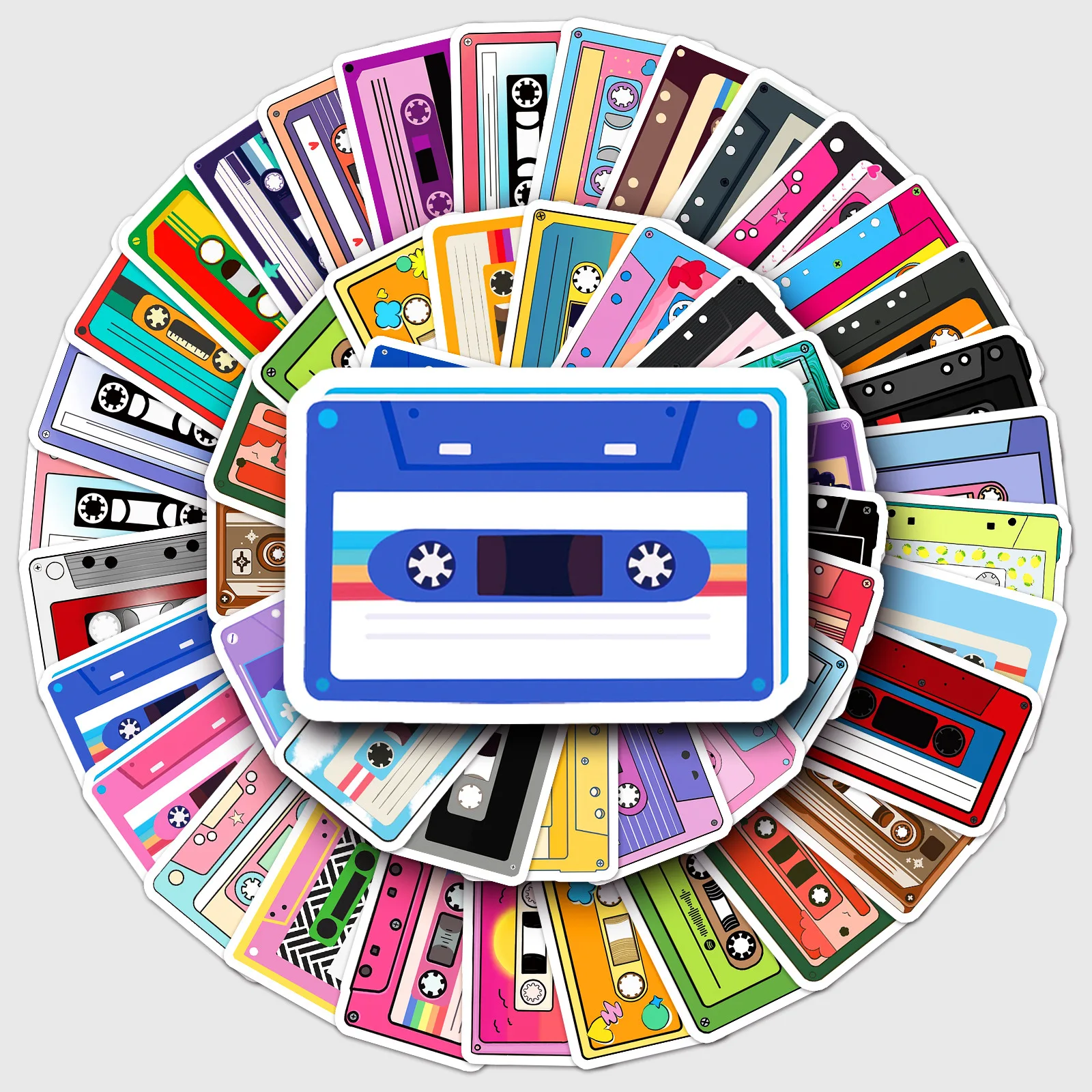 

10/50PCS Cartoon Color Tape Graffiti Stickers Personalized Creativity Decoration Scooter Motorcycle Helmet Suitcase Notebook