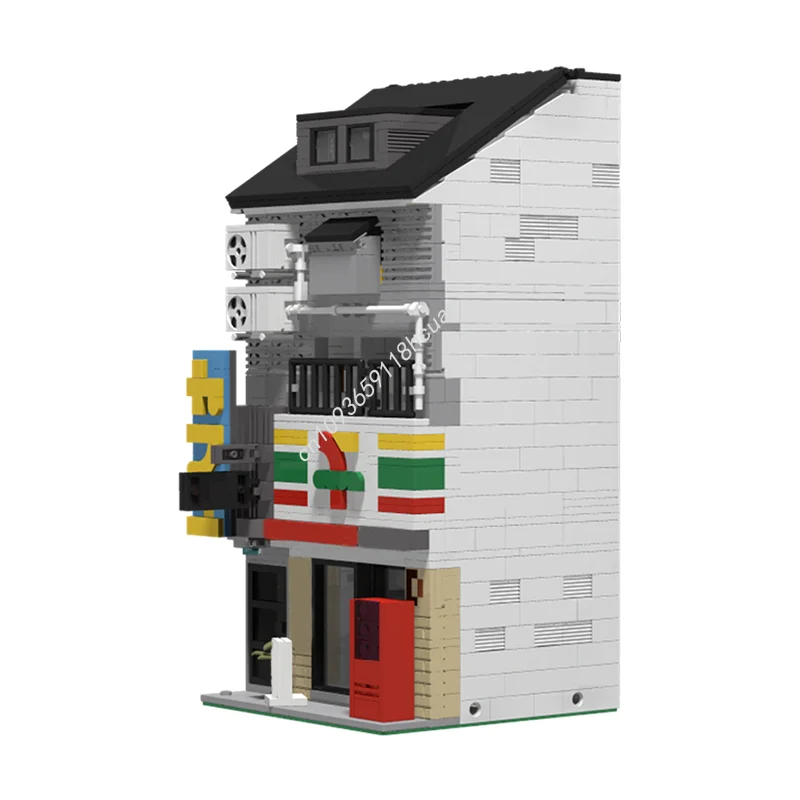 1236 Uds. MOC tienda de conveniencia japonesa bloques de construcción Modular niños ladrillo DIY arquitectura juguetes educación regalos de navidad