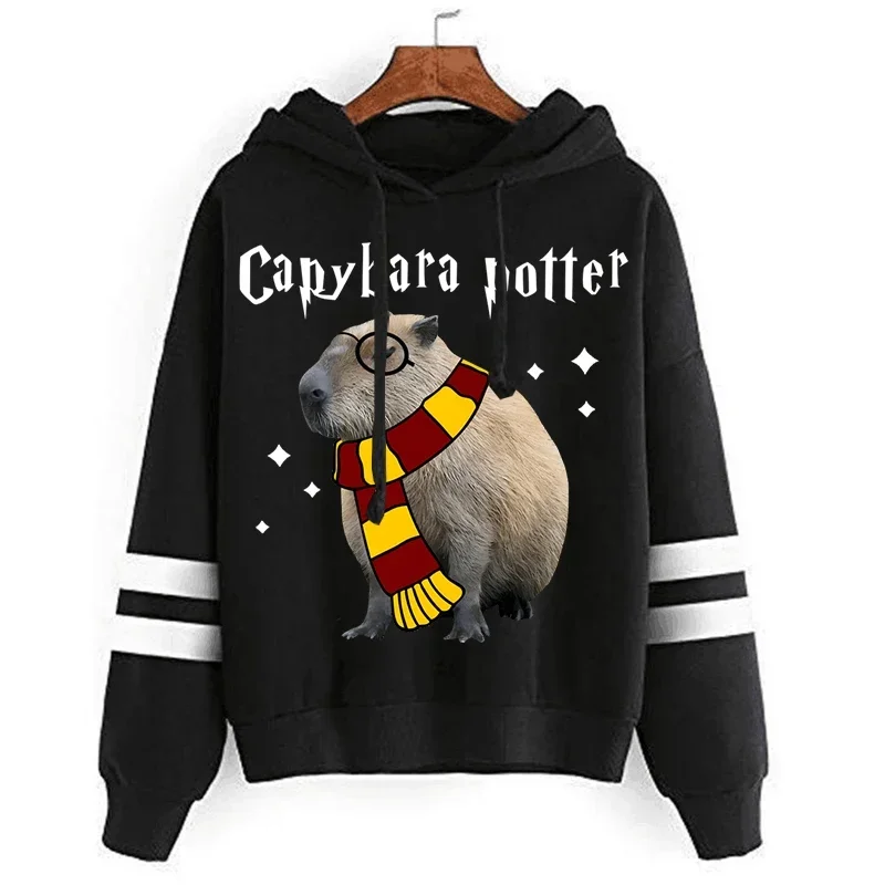 Capybara Potter Hoodies Women LongSleeve Spring Casual Sports Hoodie Animal Capybara Harajuku Women Vintage Sweatshirts Clothing