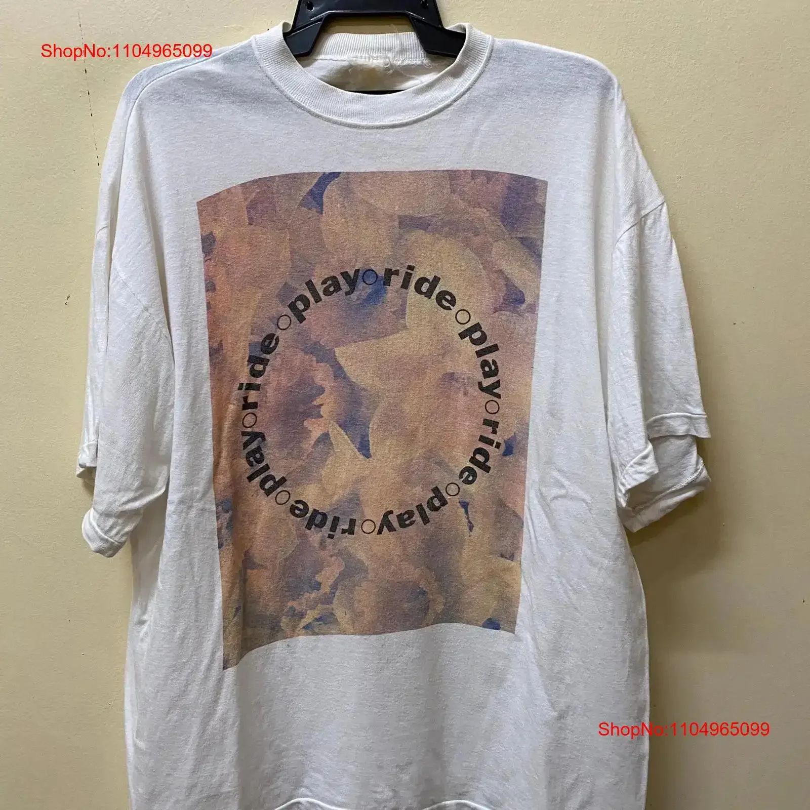 

Rare Vintage Ride Shoegaze Band tee shirt vintage Washed homme Unisex fashion Stretched Stylish Top For Everyday Wear Casual