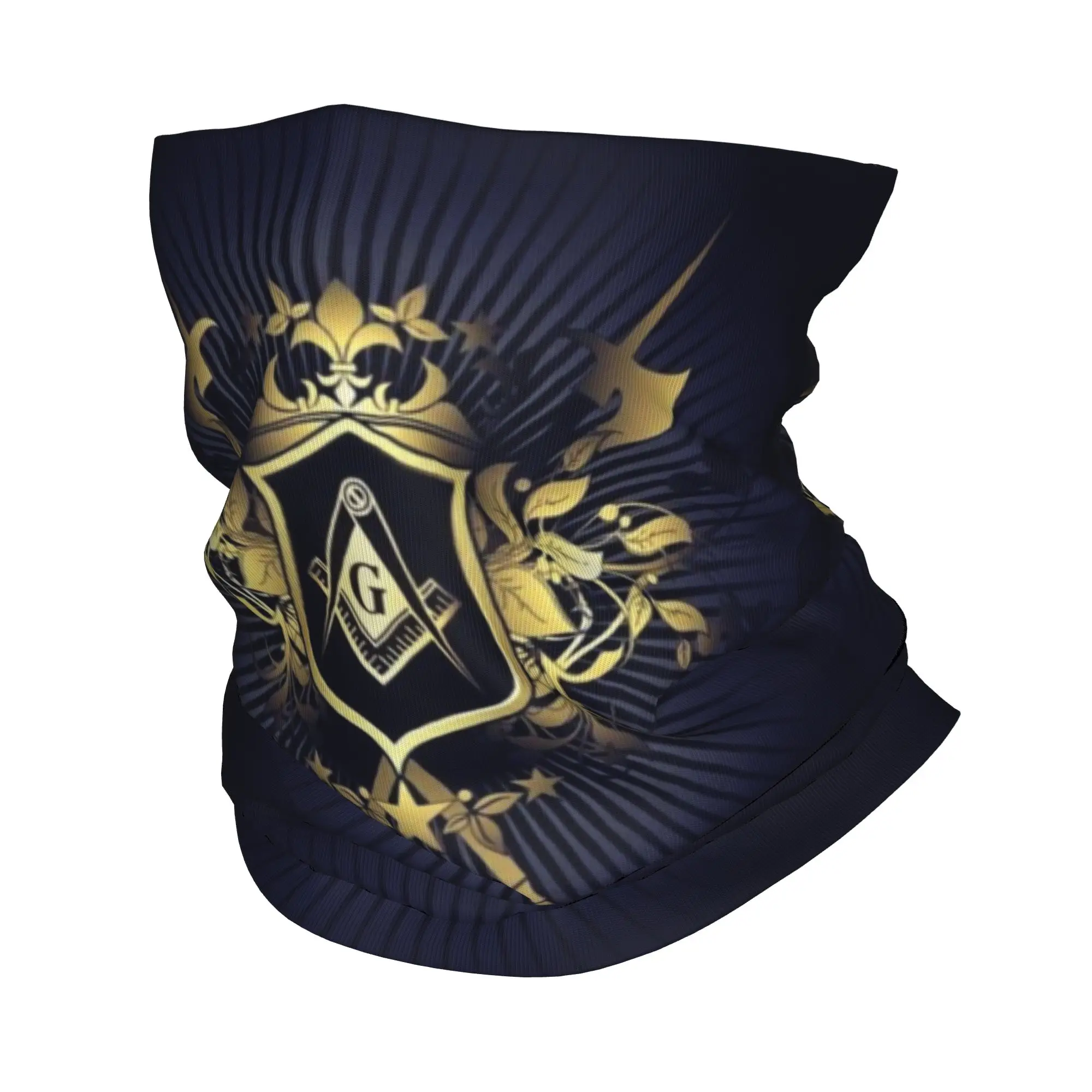 Freemason Square And Compass Bandana Winter Neck Warmer Men Windproof Wrap Face Scarf for Hiking Masonic Symbol Gaiter Headband