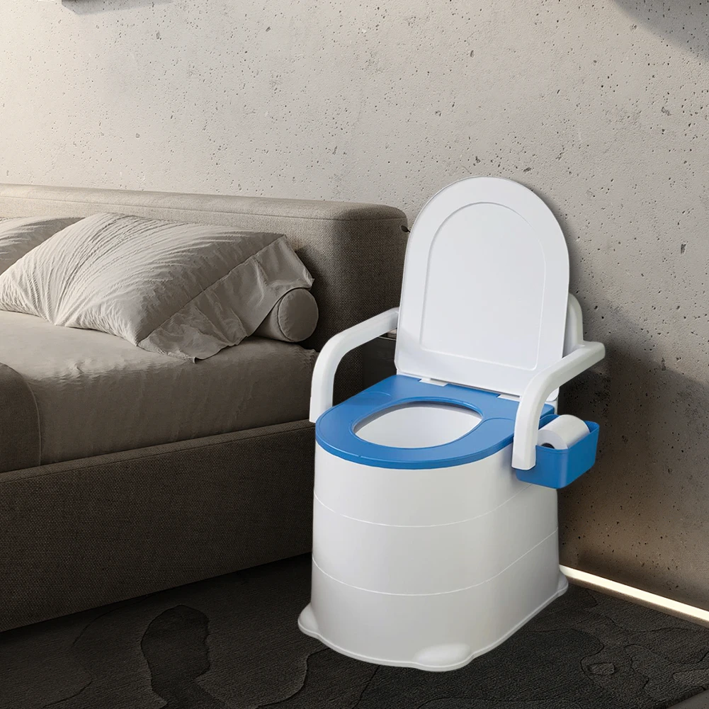 

Bedside Commode Potty Chair Heavy Duty Bedside Toilet Odor Sealed Portable Commode Toilet with Armrest for Elderly Disabled