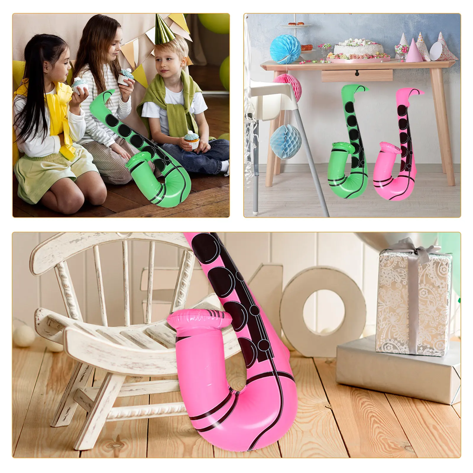 4 Pcs Inflatable Saxophone Bal - Musical Instrument Photo 评论和价格