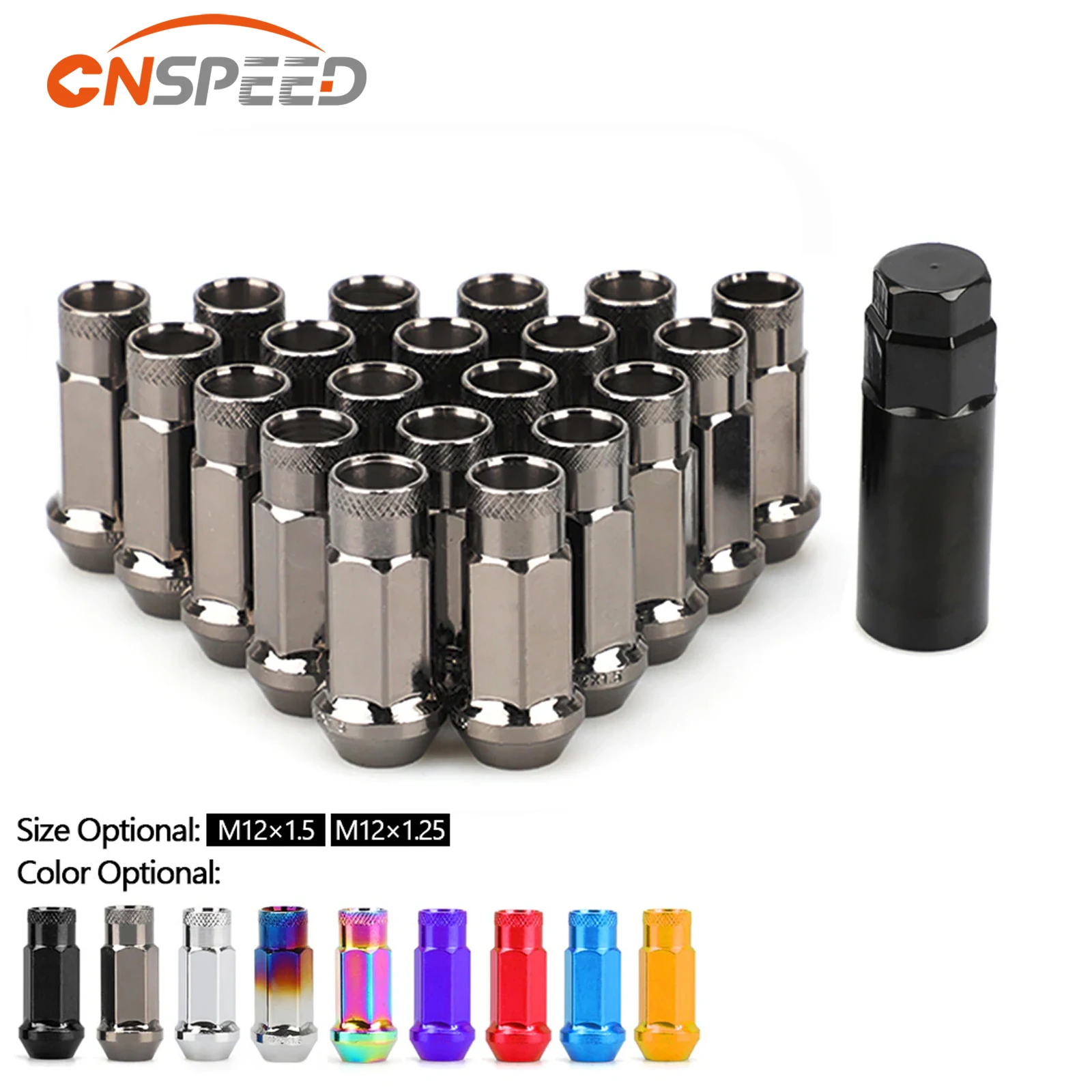 20PCS Iron colorful Car Modification Wheel Nuts Lug Nuts Bolts M12x1.5 M12x1.25 For KIA Lincoln Suzuki