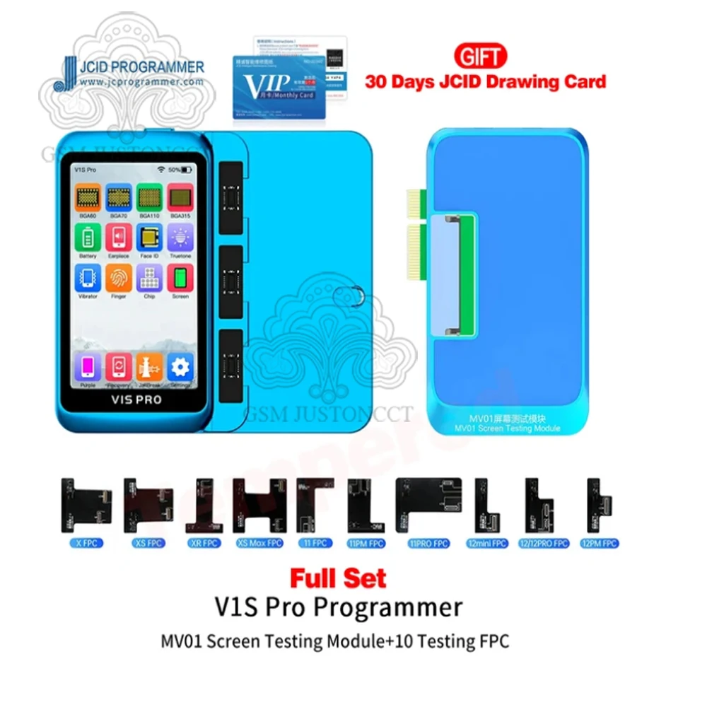 

JC JCID V1S PRO MV01 Screen Testing Module for iPhone X-15PM Huawei Samgsung Display Touch Full Full Function Test Repair Tools