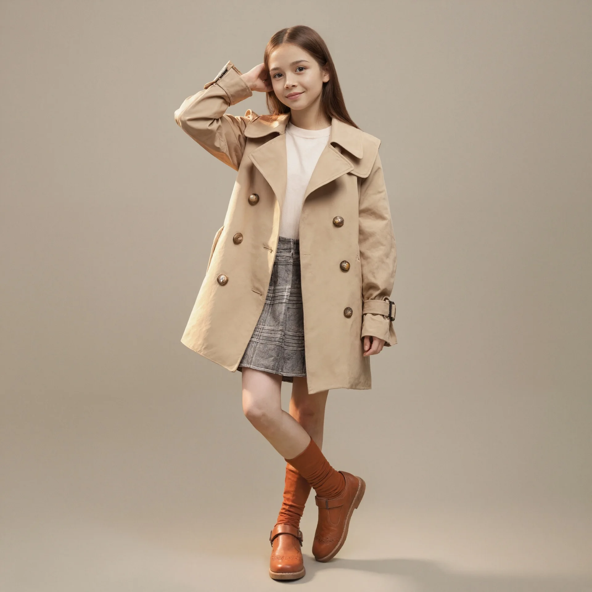 Winter New Teen Girls Woollen Jacket Long Style Warm Spring Hooded Single-Breasted Windbreaker For 5-14Y Kids Fashion Overcoat